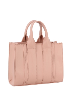 Fashion Faux Tote Satchel Bag GL-0131-M BLUSH